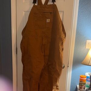 Carhartt Tan Work Bib Overalls 5X
